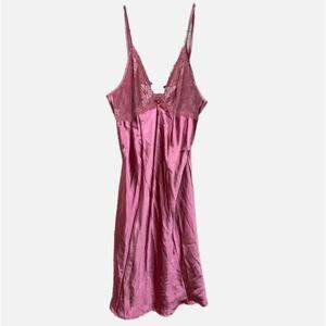 Deep Pink Midi Slip Dress